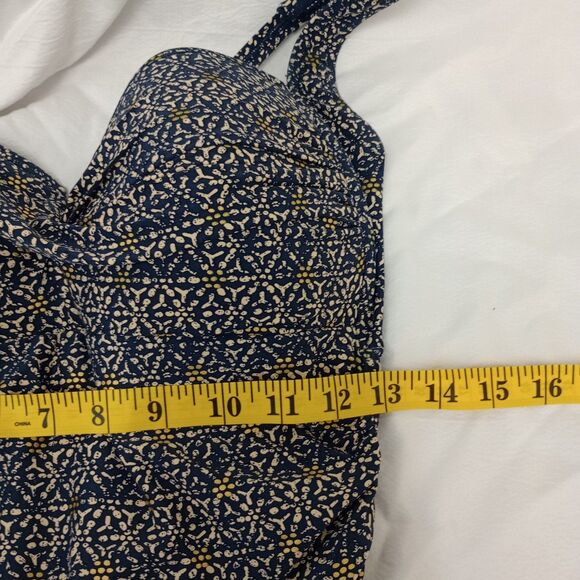 Bond-Eye Australia Swimsuit Size 12 D/DD Cups High cut Adjustable Sides BlueGold - Picture 5 of 7